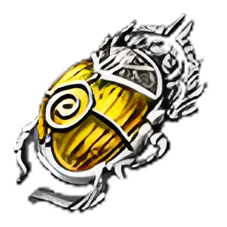 Polished Sulphite Scarab